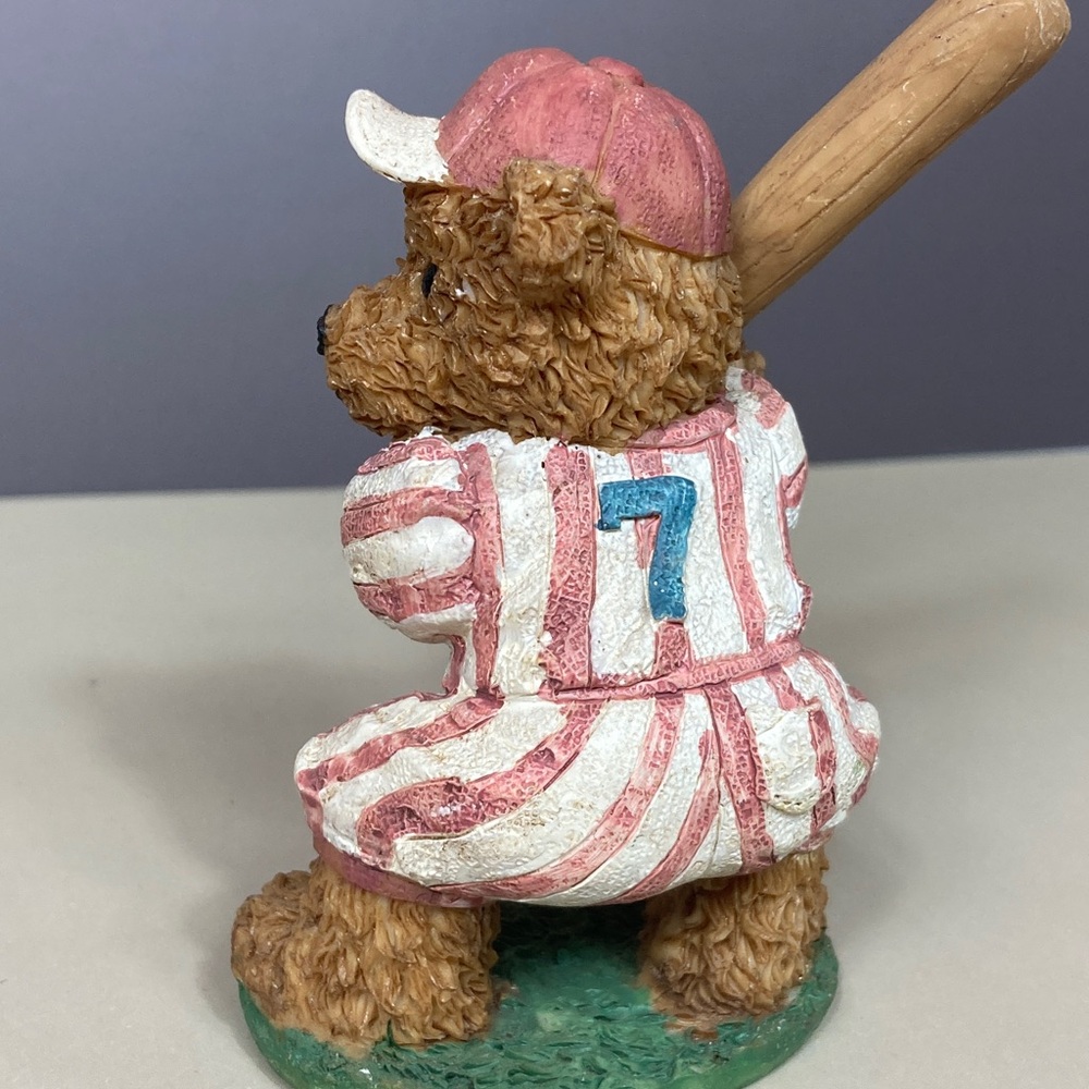🐻📦$4.99 ship: Home Interiors KK Brown Bear Baseball Pitcher Figurines Lot of 2 - Picture 8 of 12
